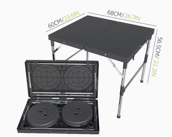 Two Person Retractable Stool and Table set