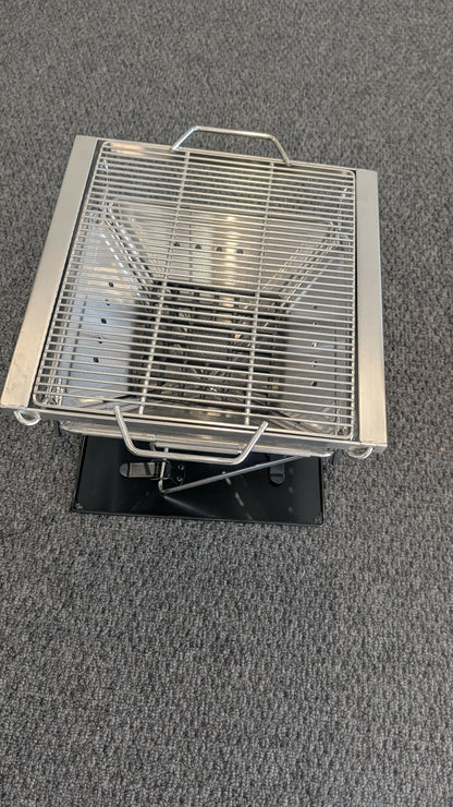 Stainless Steel Folding BBQ Stove, fire pit with adjustable height