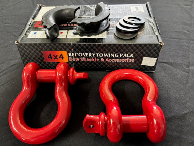 4x4 recovery towing pack bow and shackle