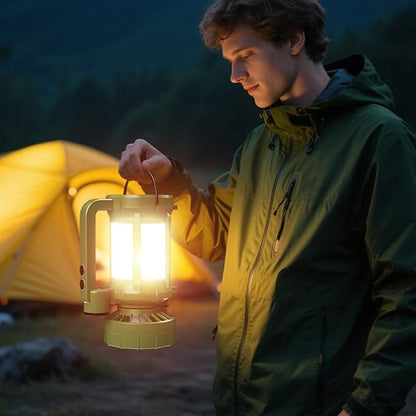 Solar Camping Lantern - Tent Light with Fan