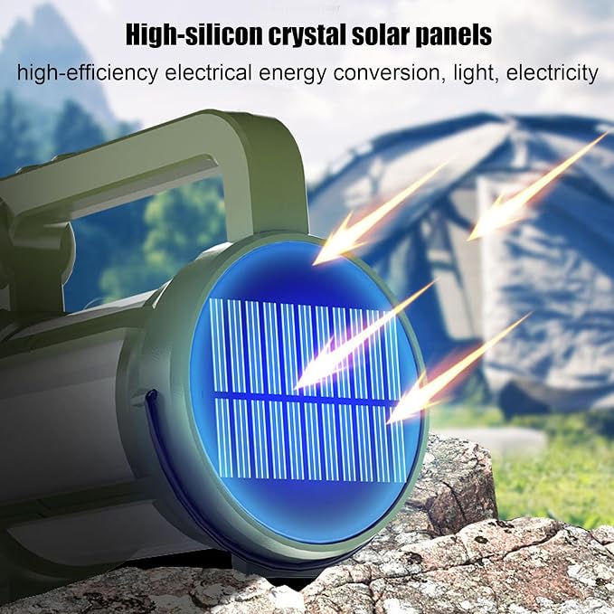 Solar Camping Lantern - Tent Light with Fan