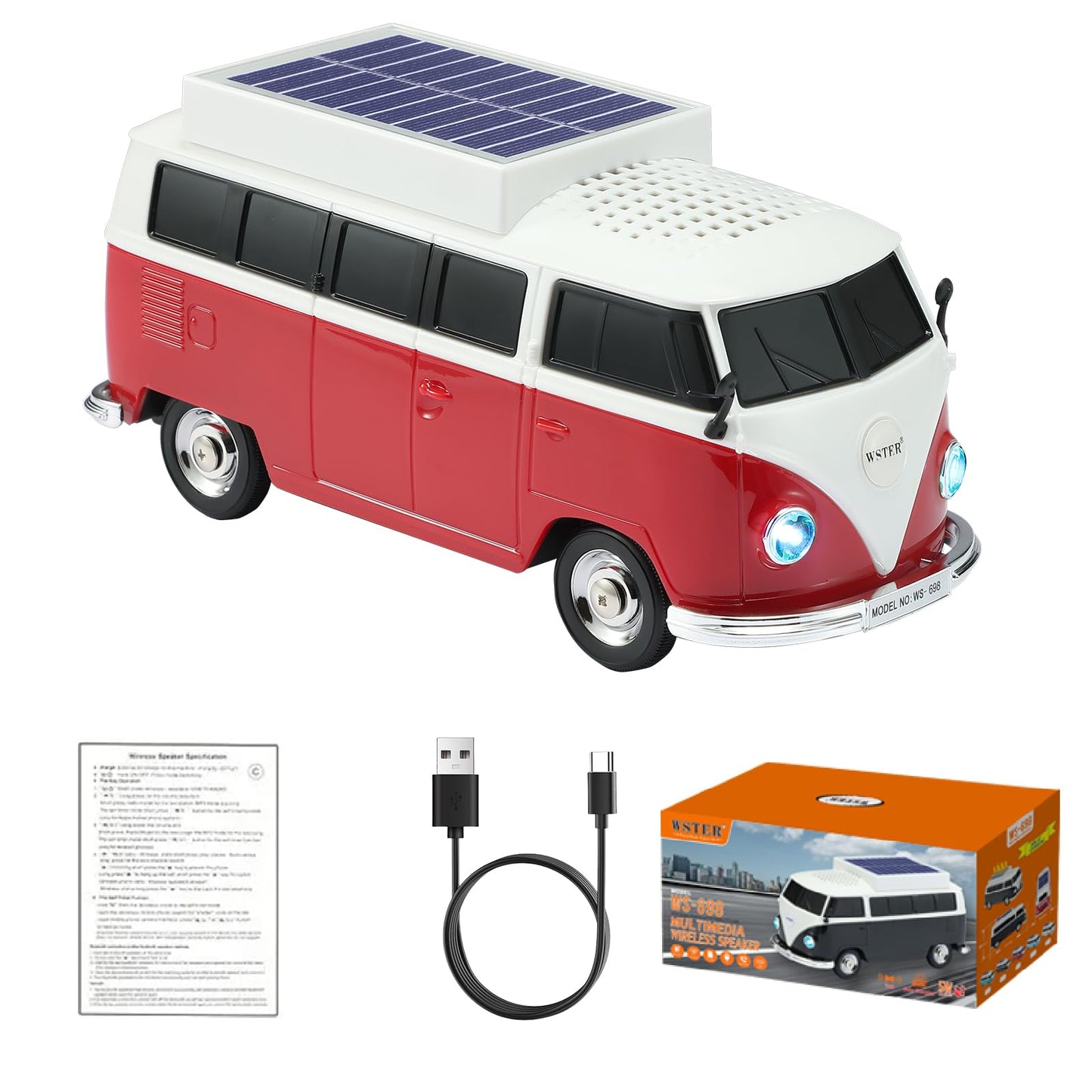 VW Kombi Solar Blue Tooth Speaker