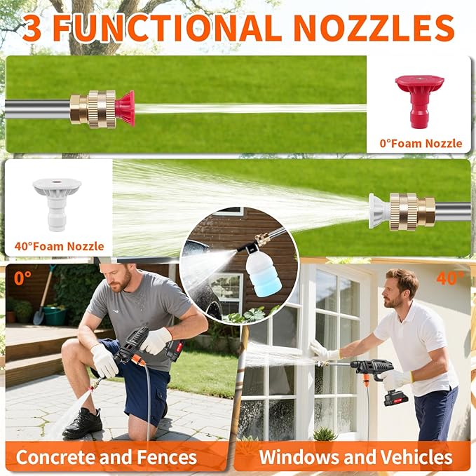 Cordless High Pressure Car Washing Water Gun