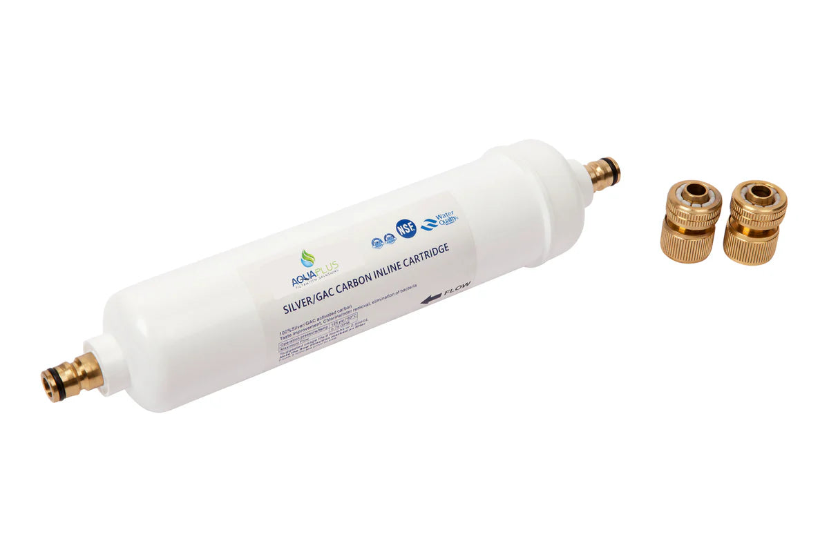 Inline Silver GAC Caravan Filter - Fittings Included