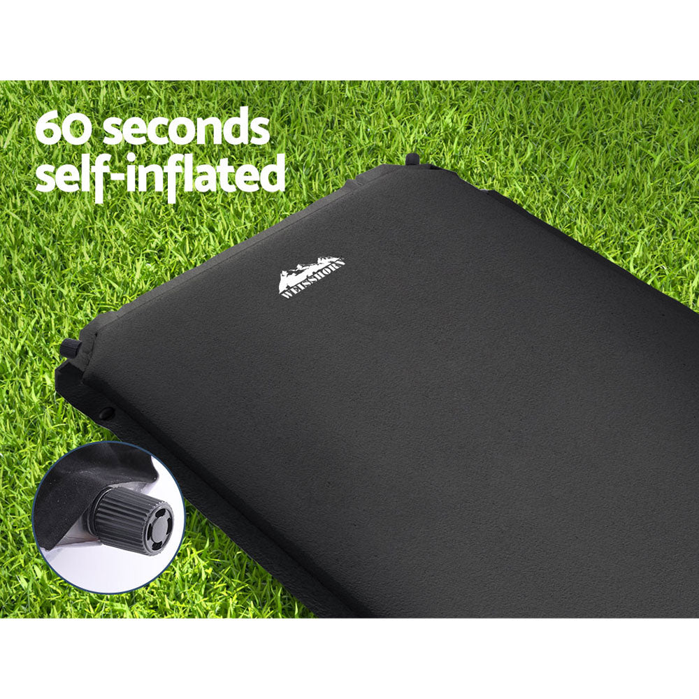 Self Inflating Mattress - Single Black - DELIVERY ONLY