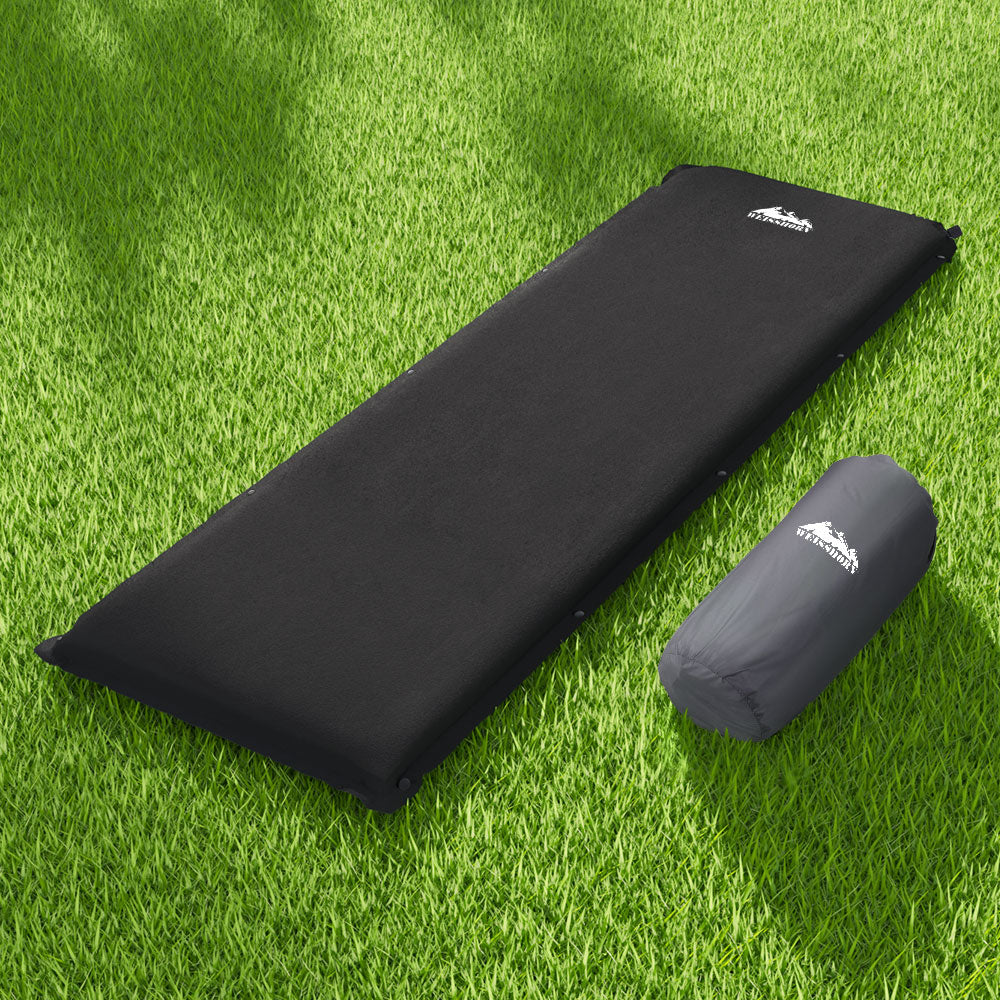 Self Inflating Mattress - Single Black - DELIVERY ONLY