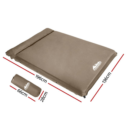 Self Inflating Mattress 10CM -  Double Coffee - DELIVERY ONLY