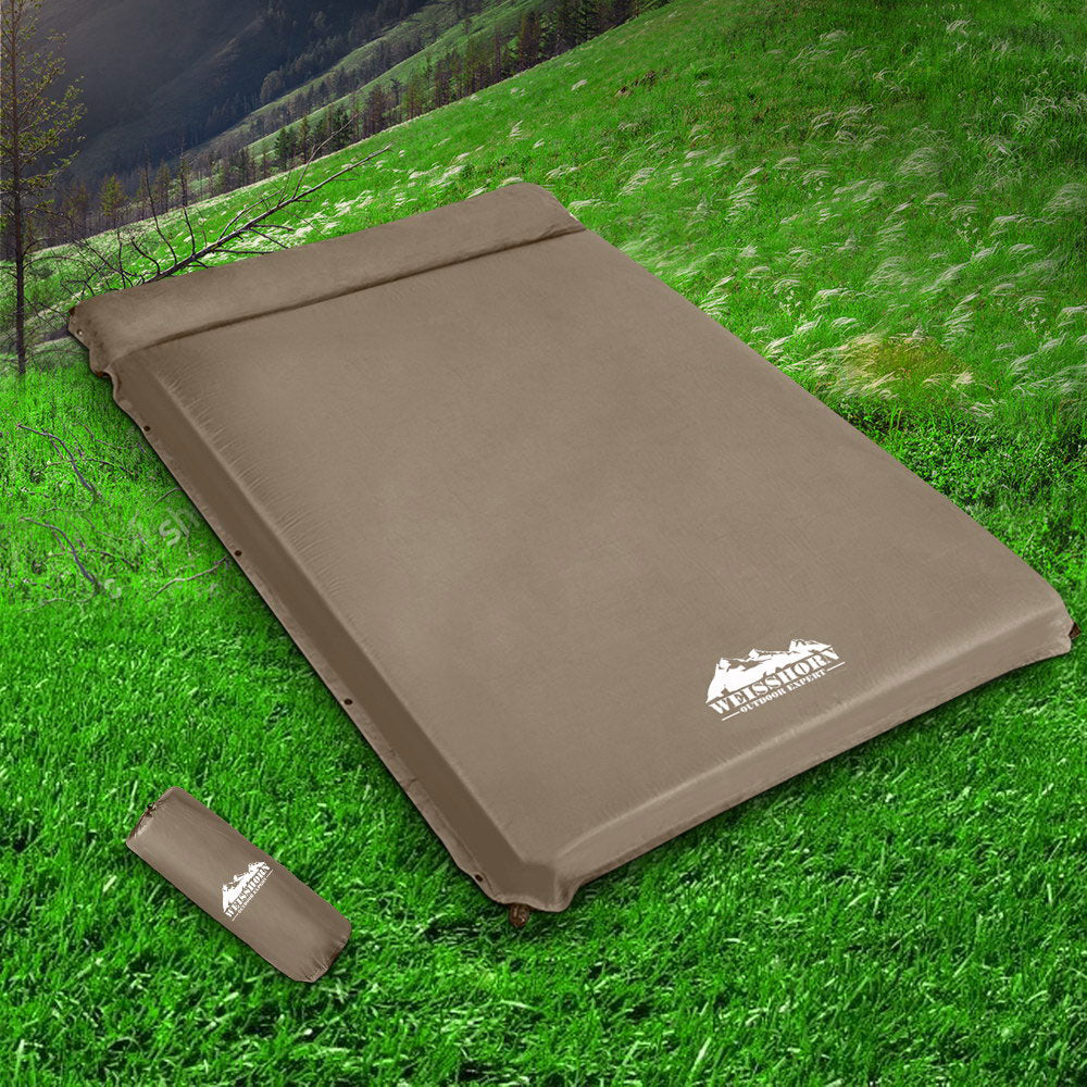 Self Inflating Mattress 10CM -  Double Coffee - DELIVERY ONLY