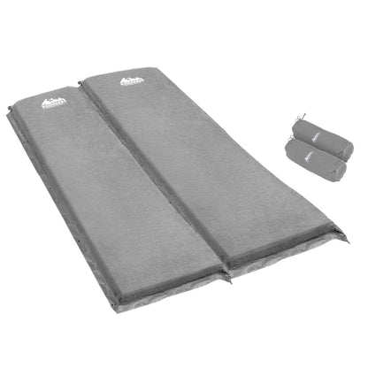 Self Inflating Mattress - Double Set Grey - DELIVERY ONLY