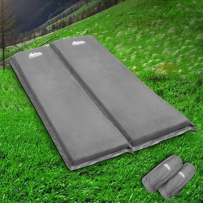 Self Inflating Mattress - Double Set Grey - DELIVERY ONLY