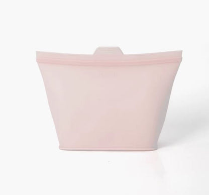 Premium Food Grade Silicone Storage Bag, Reusable Stand-Up Food Pouches-Set - Freezer to Microwave