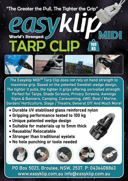 Easyklip Midi Black - 4 Pack