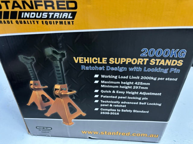 Stanfred Jack Stands 200 With Locking Pin0kg Ratchet Type
