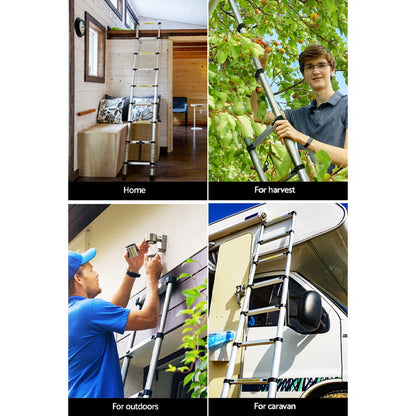 2.6M Telescopic Ladder Aluminium - DELIVERY ONLY