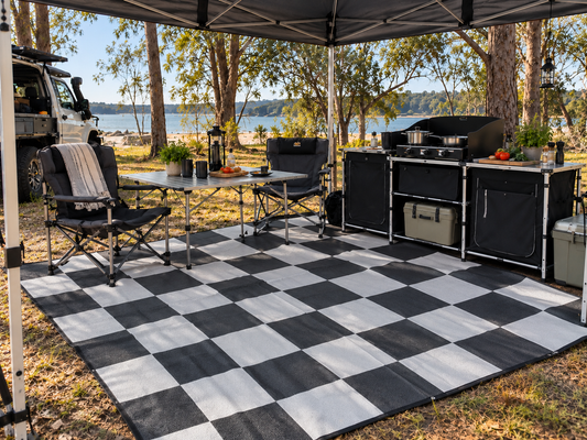 Gazebo Checker Board Design Recycled Camping Mat