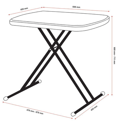 Personal Folding Table Almond White