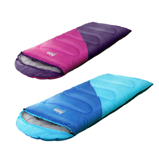 Sleeping Bag Set of 2 Kids Single - Buy two and Save - DELIVERY ONLY