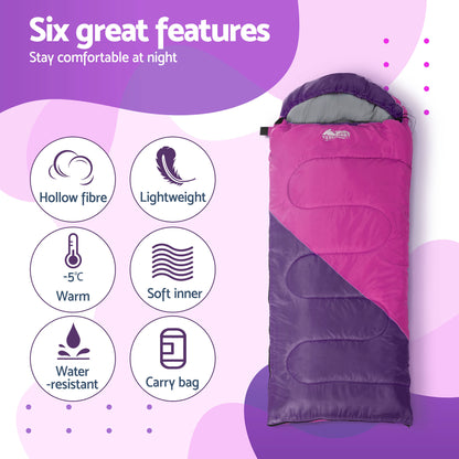 Sleeping Bag Set of 2 Kids Single - Buy two and Save - DELIVERY ONLY