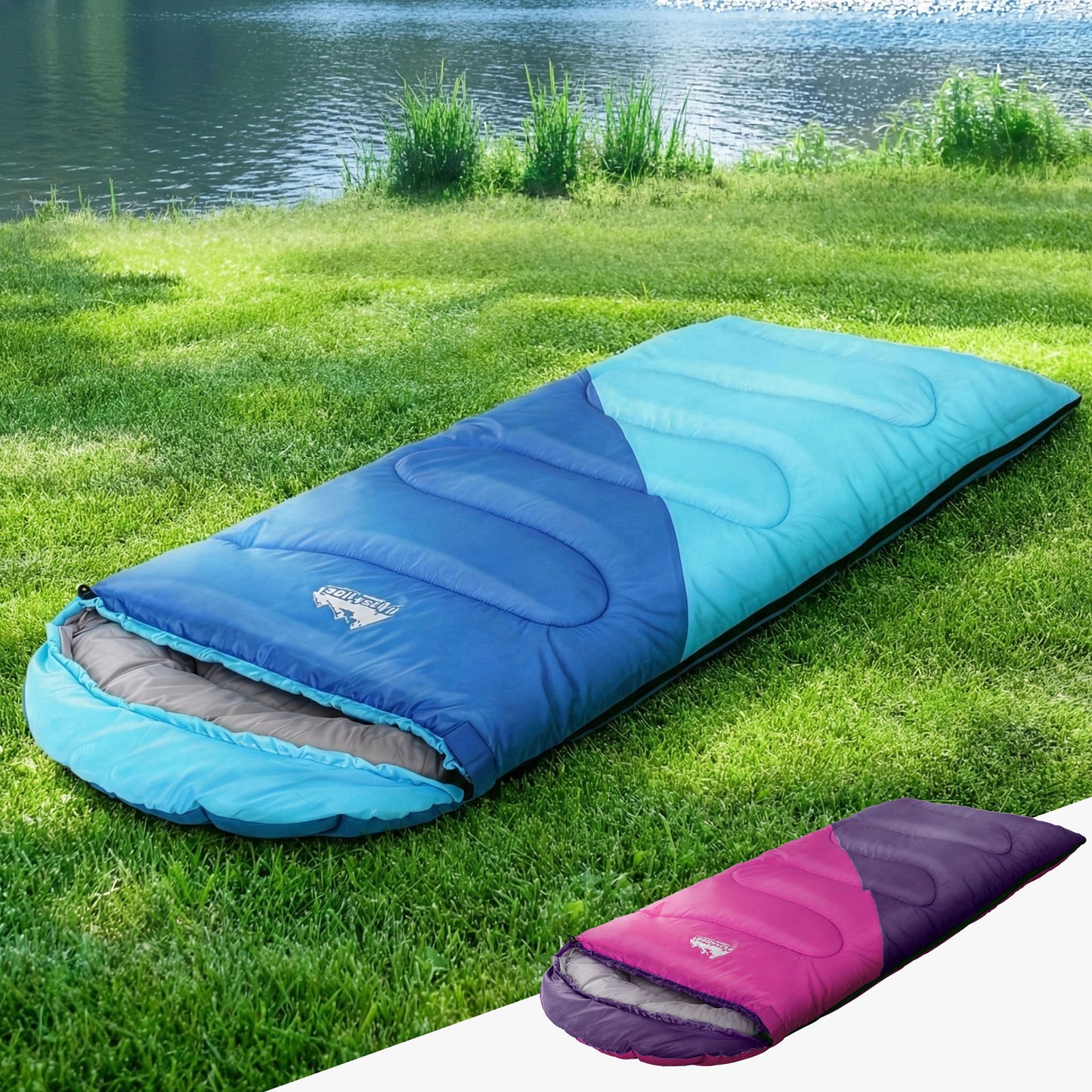 Sleeping Bag Set of 2 Kids Single - Buy two and Save - DELIVERY ONLY