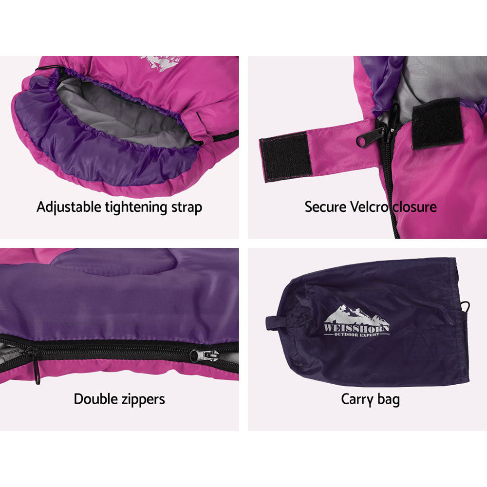 Sleeping Bag Kids - Single - Pink - DELIVERY ONLY