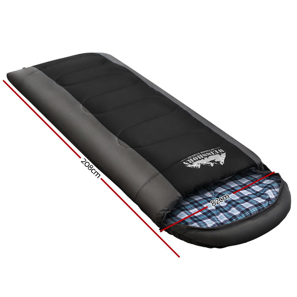 Sleeping Bag Single Black  -20°C - DELIVERY ONLY