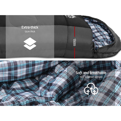 Sleeping Bag Single Black  -20°C - DELIVERY ONLY
