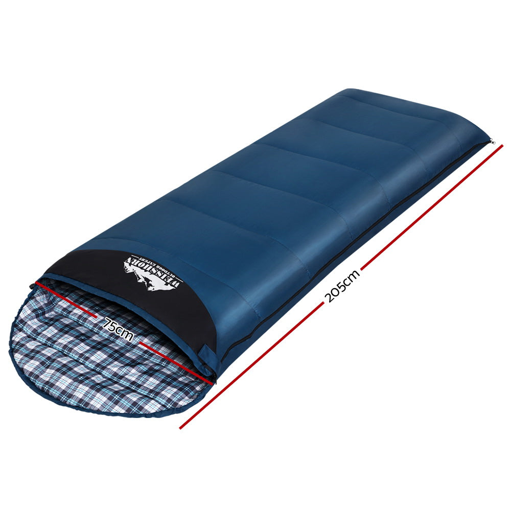 Sleeping Bag Single Thermal - Blue - DELIVERY ONLY