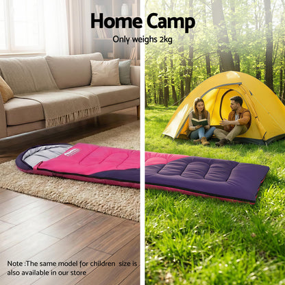 Sleeping Bag - Single - Pink - DELIVERY ONLY