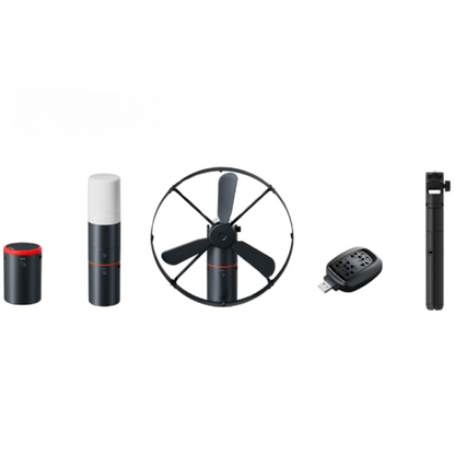 Portable Fan, Powerbank, Camp Light & Mozzie Repellent