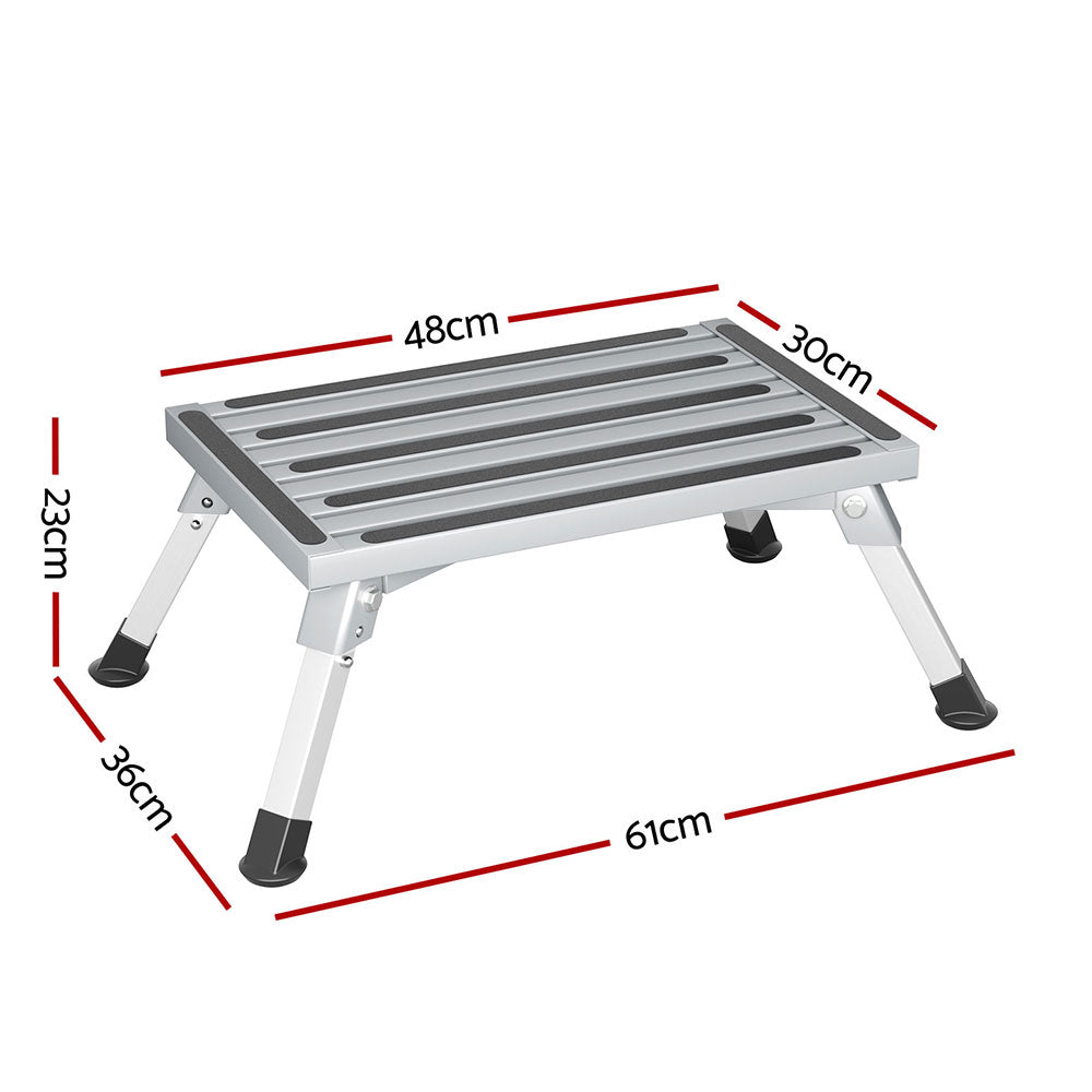 Caravan Step Folding Aluminium Step-DELIVERY ONLY