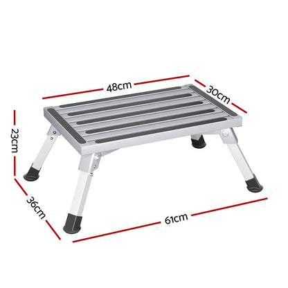 Caravan Step Folding Aluminium Step-DELIVERY ONLY
