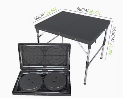 Two Person Retractable Stool and Table set