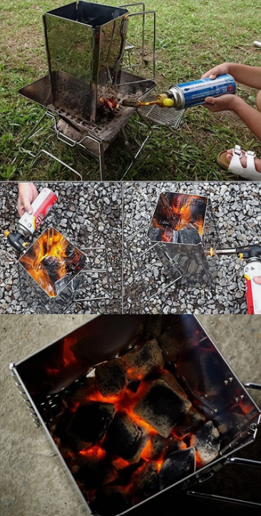 Charcoal Chimney starter - Collapsible