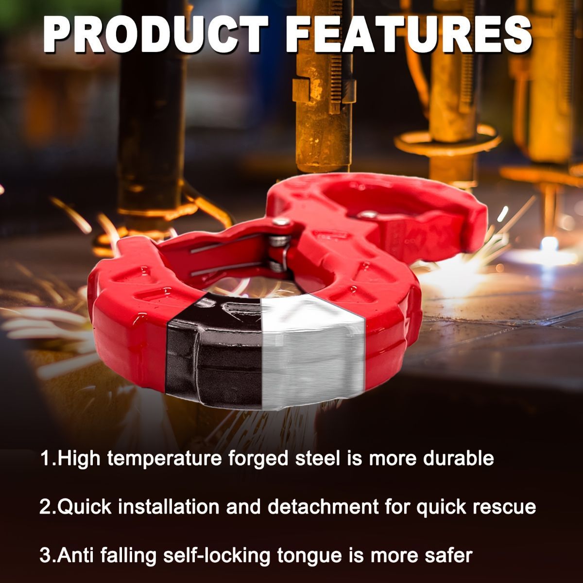 Heavy-duty S-shaped trailer tow hook-DELIVERY ONLY