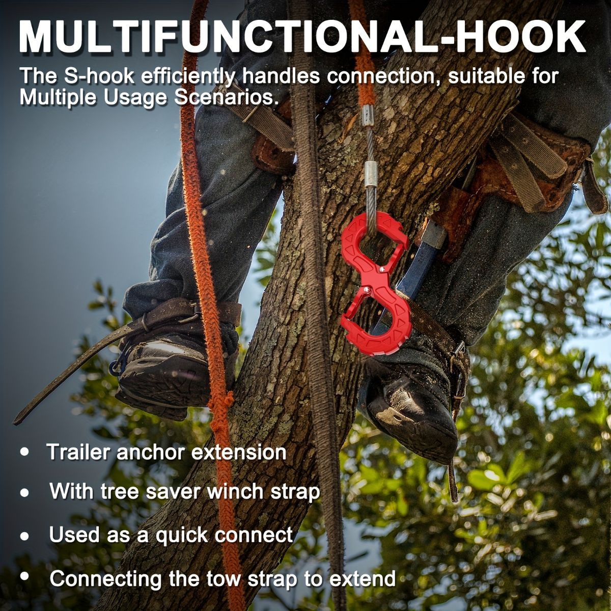 Heavy-duty S-shaped trailer tow hook-DELIVERY ONLY