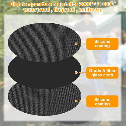 Round Fireproof Barbecue Mat 120cm-DELIVERY ONLY