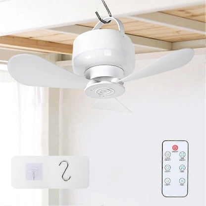 Camping Fan with LED Light Portable Rechargeable-DELIVERY ONLY