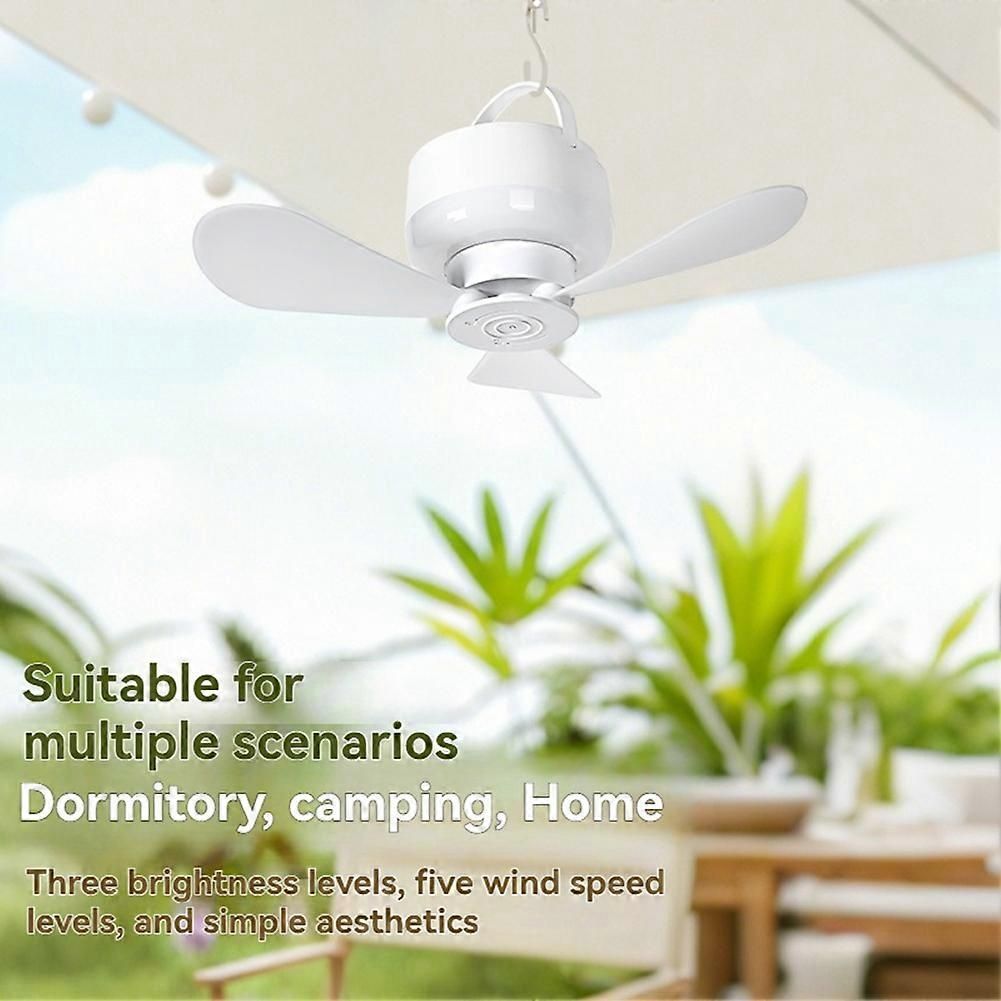 Camping Fan with LED Light Portable Rechargeable-DELIVERY ONLY