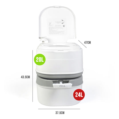 24L Portable Camping Toilet-DELIVERY ONLY