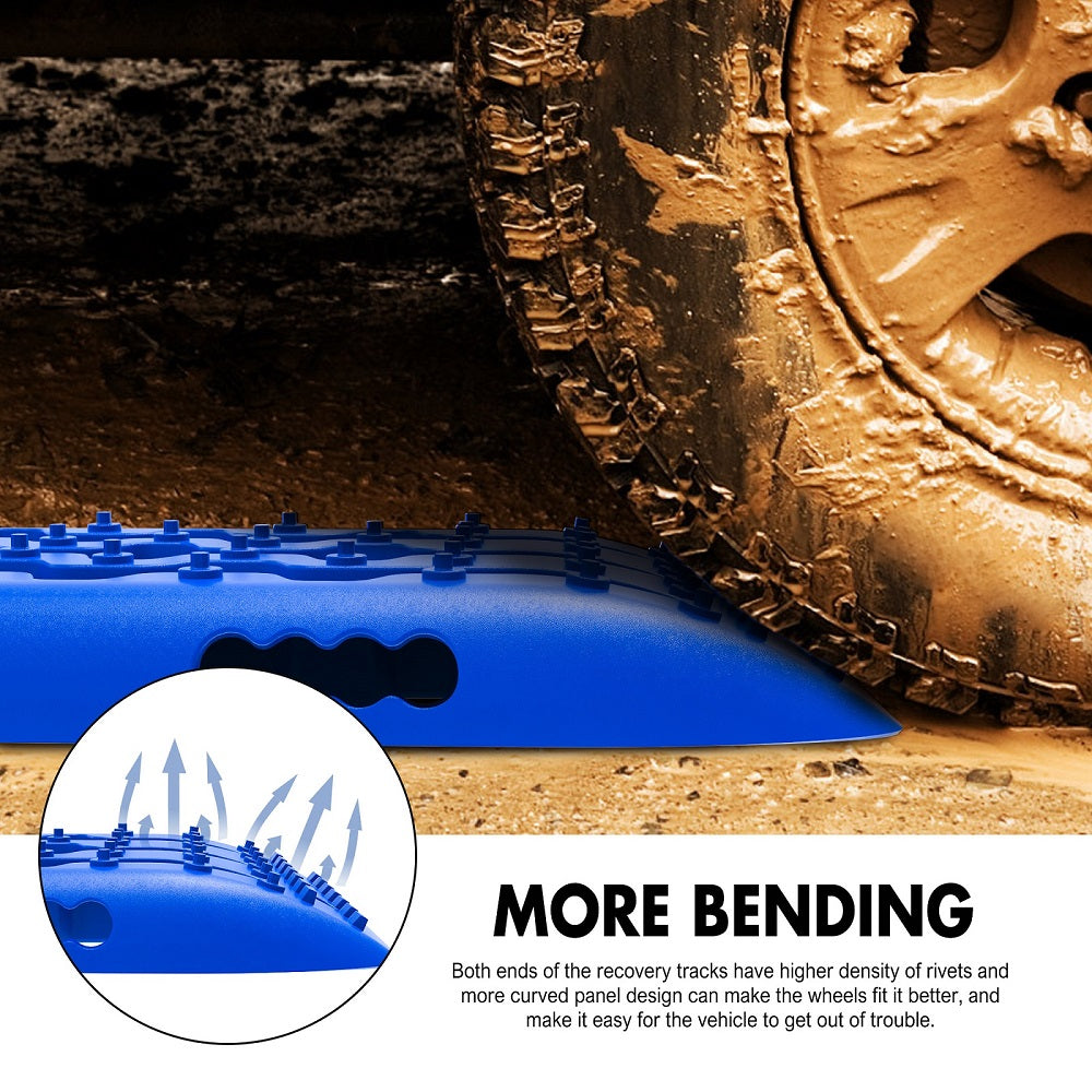 X-BULL Hitch Receiver 5T Recovery Receiver With 2PCS Recovery tracks Boards Gen2.0 Blue - DELIVERY ONLY
