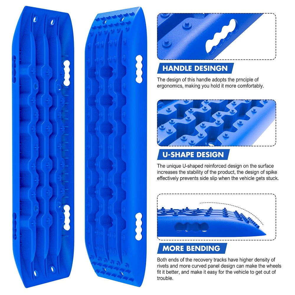 X-BULL Hitch Receiver 5T Recovery Receiver With 2PCS Recovery tracks Boards Gen2.0 Blue - DELIVERY ONLY