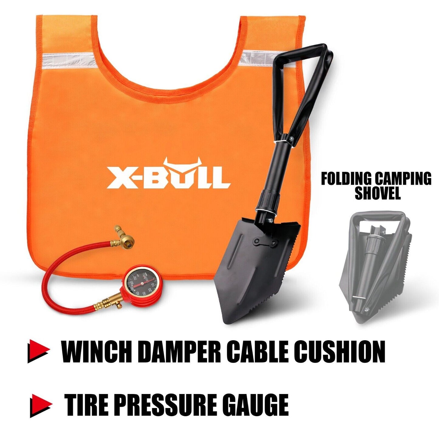 X-BULL Winch Recovery Kit 13PCS Recovery tracks /Snatch Strap Off Road 4X4-DELIVERY ONLY