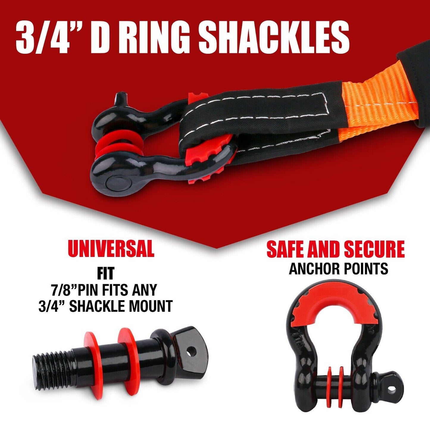 X-BULL Winch Recovery Kit 13PCS Recovery tracks /Snatch Strap Off Road 4X4-DELIVERY ONLY
