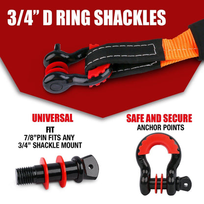 X-BULL Winch Recovery Kit 13PCS Recovery tracks /Snatch Strap Off Road 4X4-DELIVERY ONLY