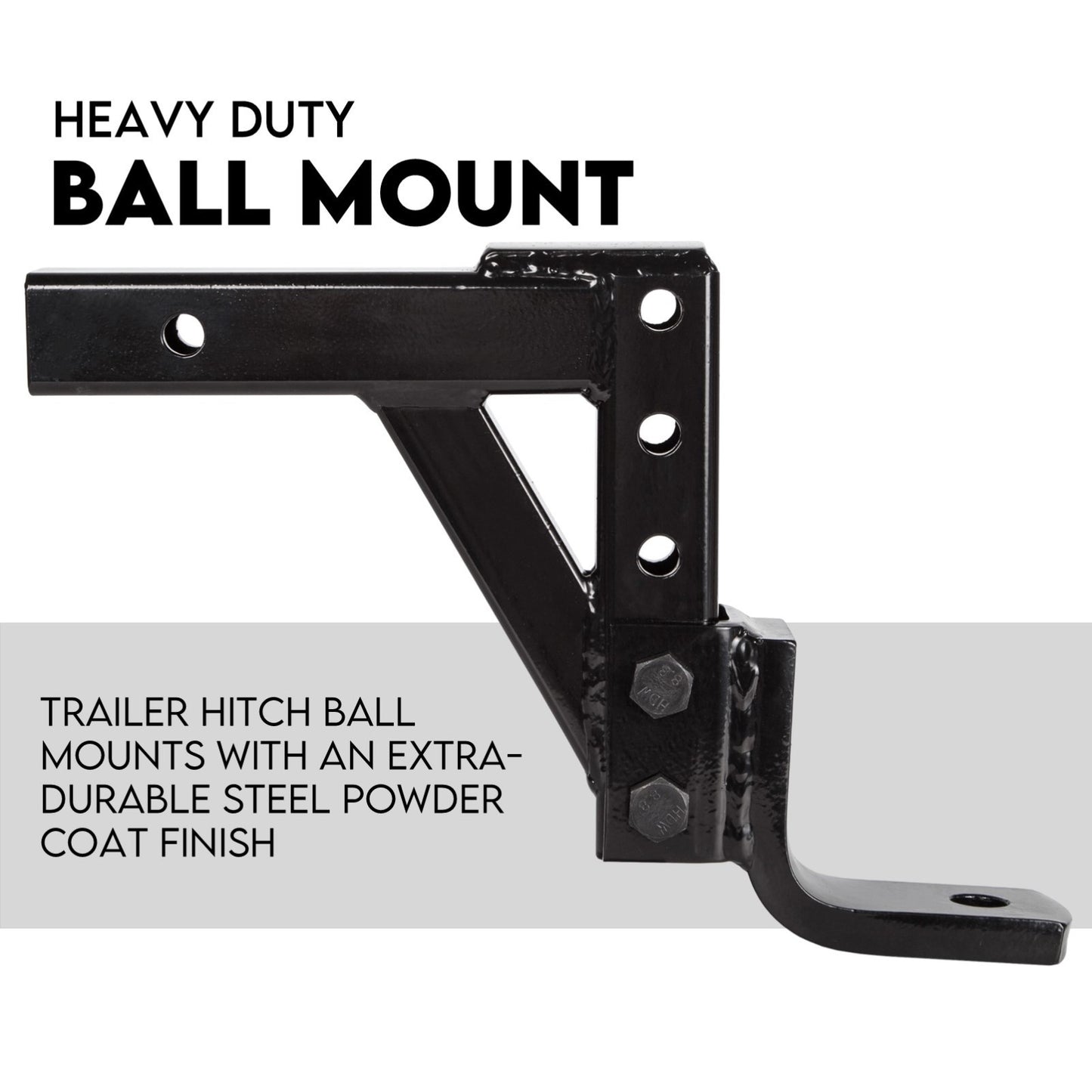Towbar Adjustable Drop Tow Bar Ball Mount Tongue Hitch Trailer Car 3500KG 50mm-DELIVERY ONLY