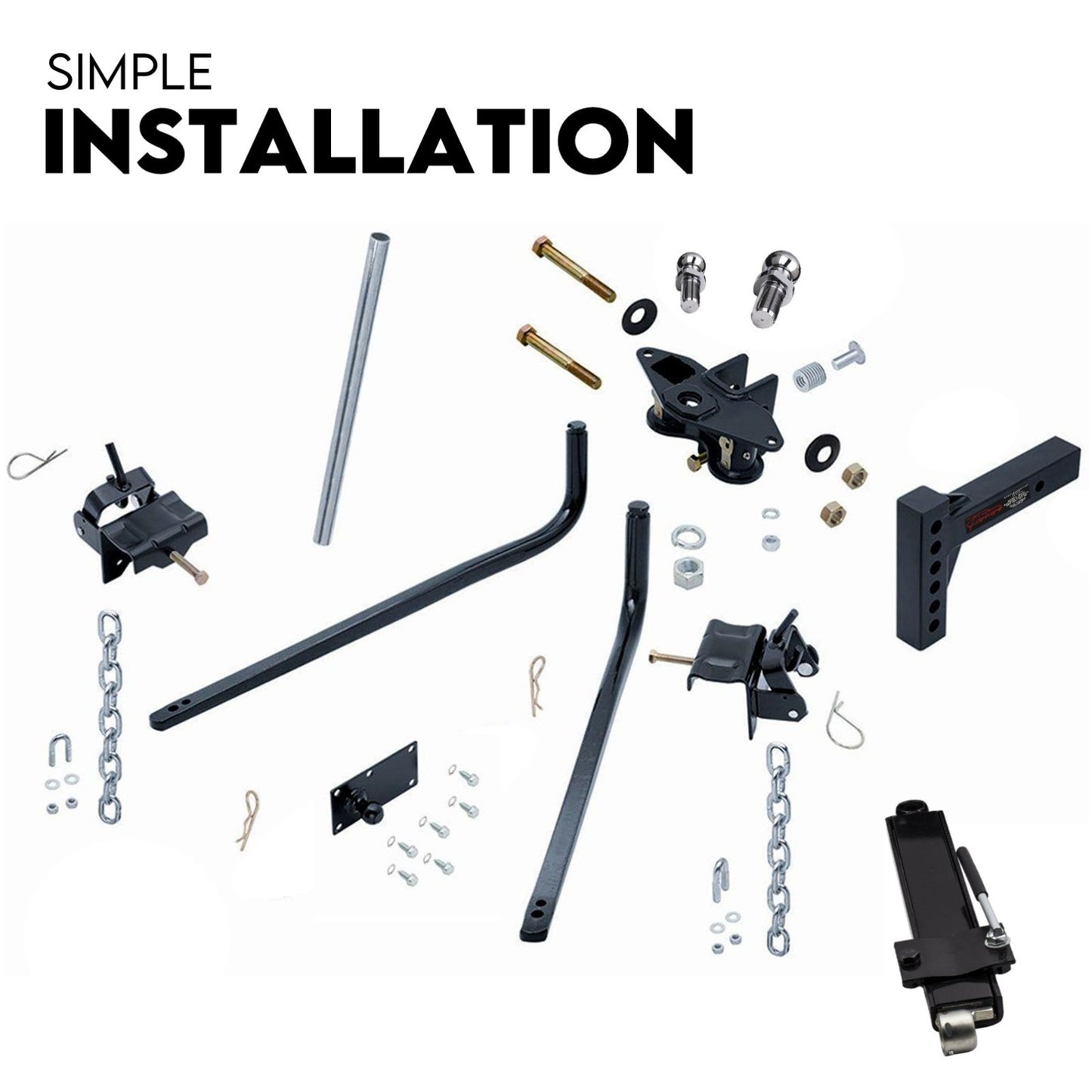 Weight Distribution Hitch System Load Leveller Caravan Anti Sway Bars - DELIVERY ONLY