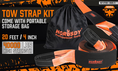 Heavy Duty 9.1M Recovery Tow Straps Snatch Kit -DELIVERY ONLY