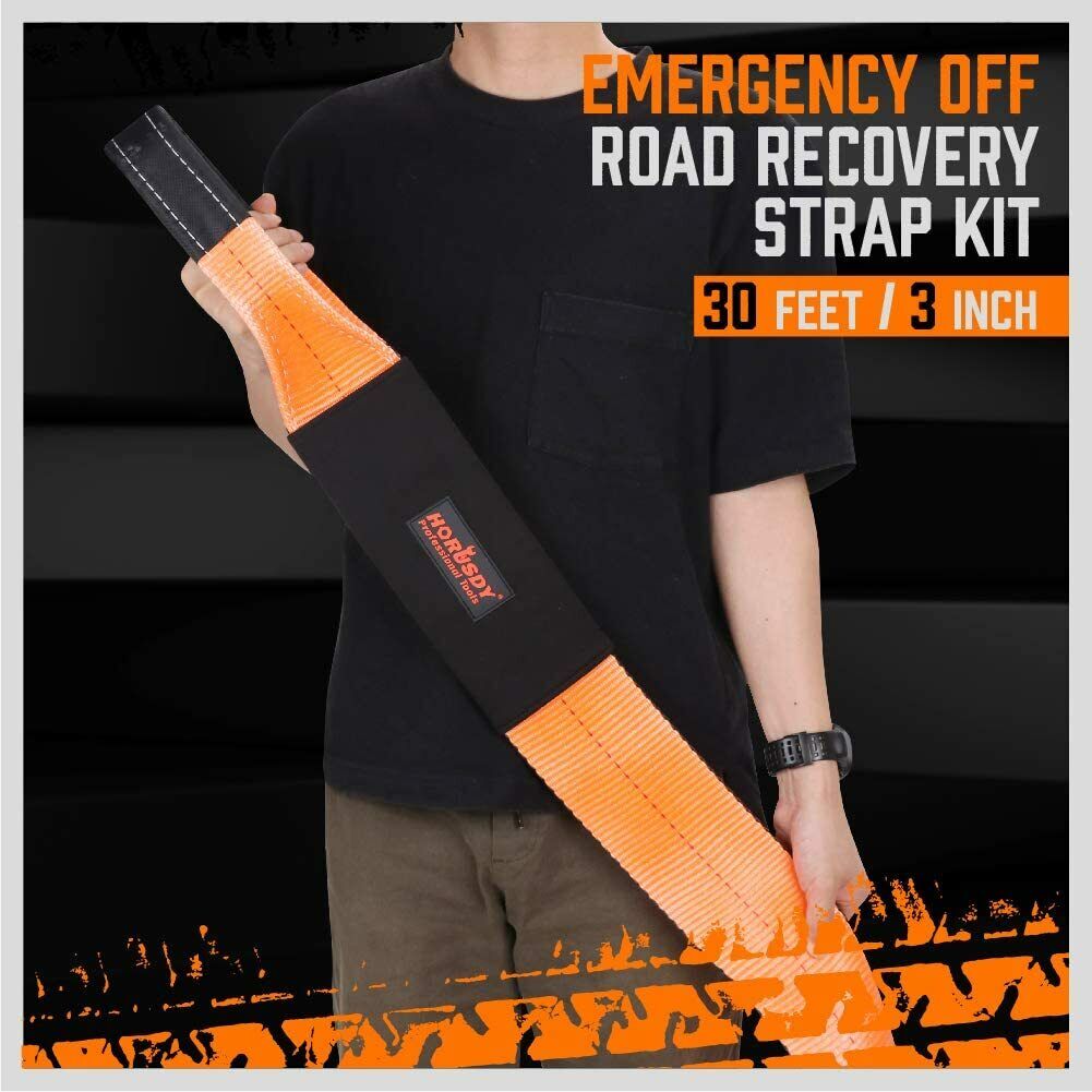 Heavy Duty 9.1M Recovery Tow Straps Snatch Kit -DELIVERY ONLY