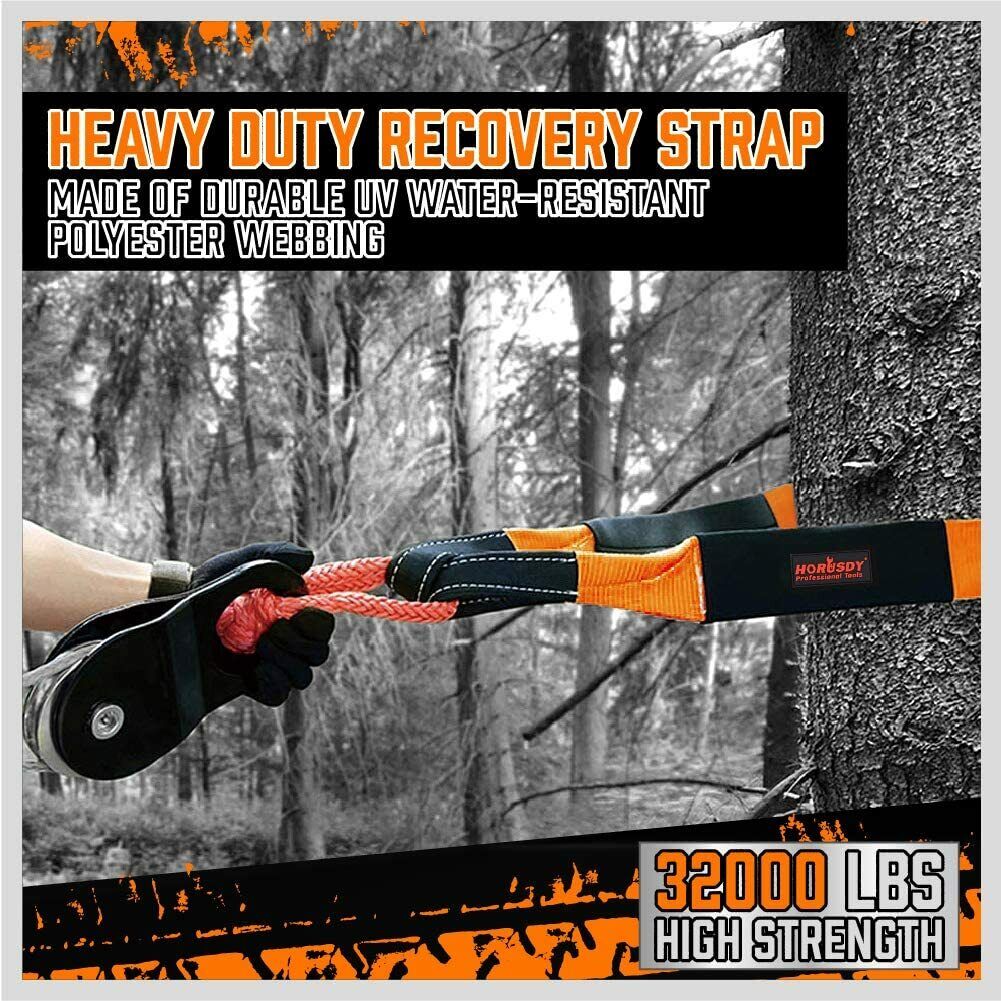 Heavy Duty 9.1M Recovery Tow Straps Snatch Kit -DELIVERY ONLY