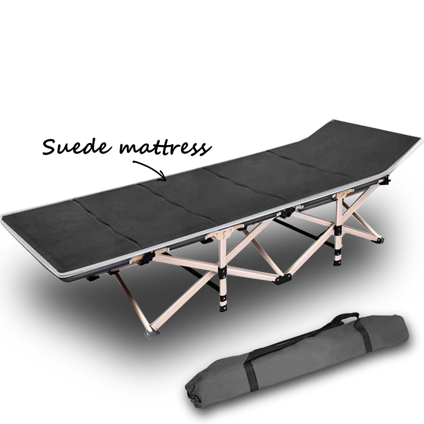 Portable Stretcher Bed - Single Foldable grey - DELIVERY ONLY